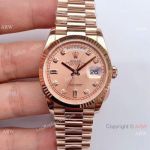  Swiss Rolex Oyster Perpetual Day Date Fake Watch Rose Gold Presidential 36mm